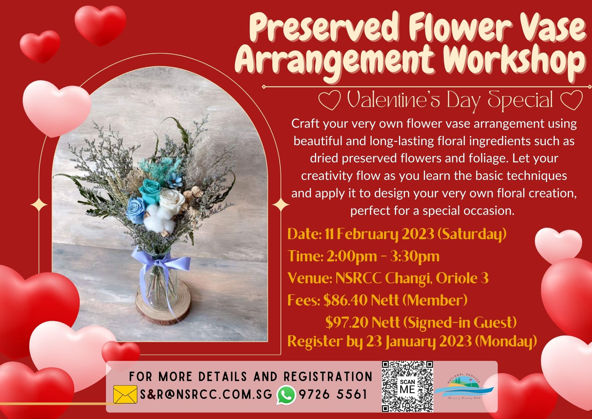 Preserved Flower Vase Arrangement National Service Resort